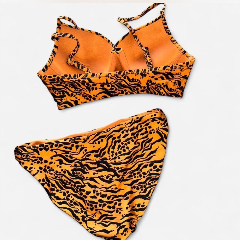 H&M Orange and Black Bikini